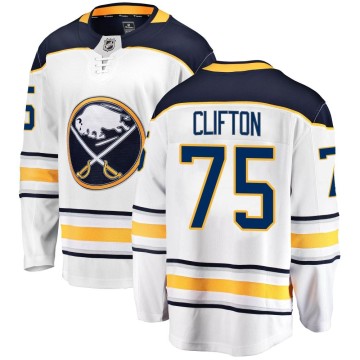 Breakaway Fanatics Branded Youth Connor Clifton Buffalo Sabres Away Jersey - White