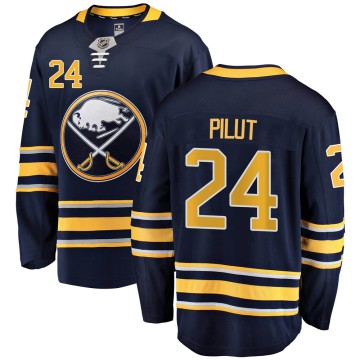 Breakaway Fanatics Branded Youth Lawrence Pilut Buffalo Sabres Home Jersey - Navy Blue
